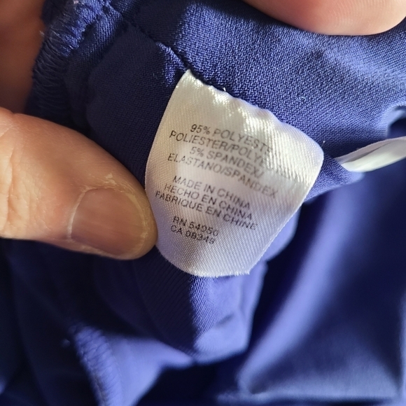 JONES NEW YORK Cobalt Blue Short Sleeve V Neck Midi Dress Size 8 - Picture 6 of 7